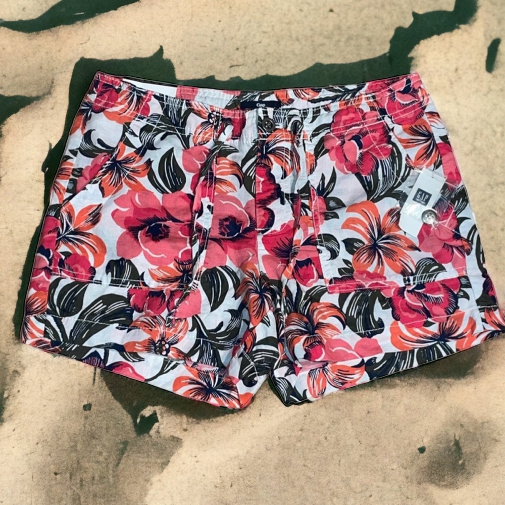 Gap tropical print swim cover up shorts